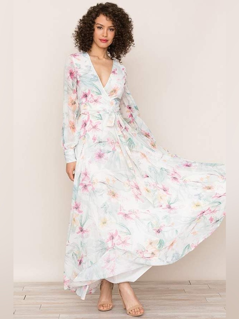Yumi Kim Giselle Maxi Dress in Spring Fling sz XS pastel floral flowy wedding